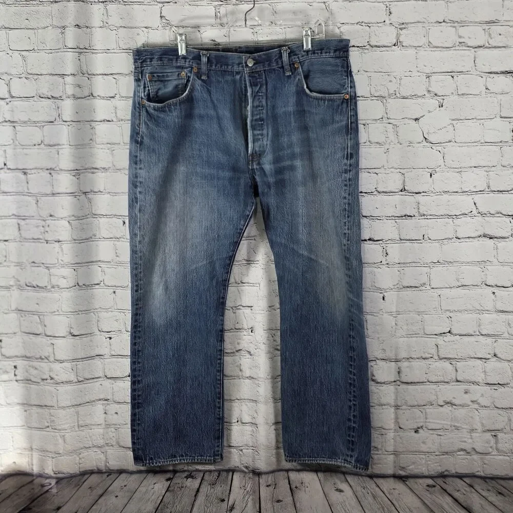 Levi's Men's 501 40x30 Original Straight Fit Jeans - Dark Wash